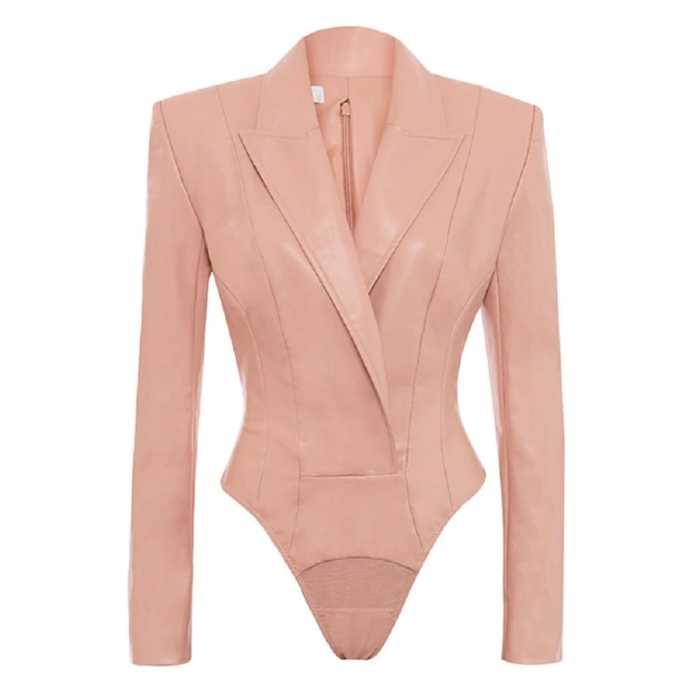 ❤️NEW Soft Pink Leather Dress Suit - READ DESCRIPTION - Picture 11 of 14